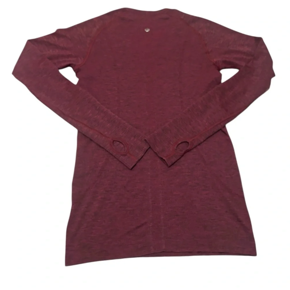 Lululemon Swiftly Tech Long Sleeve Merlot Crew Running Gym Workout Top Shirt